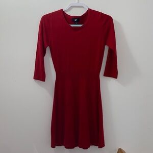 Iz Byer Red Long Sleeve Dress